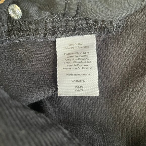 Talbots Pants Womens 12 Black Corduroy Signature Stretch Casual Office Fall - Picture 6 of 12
